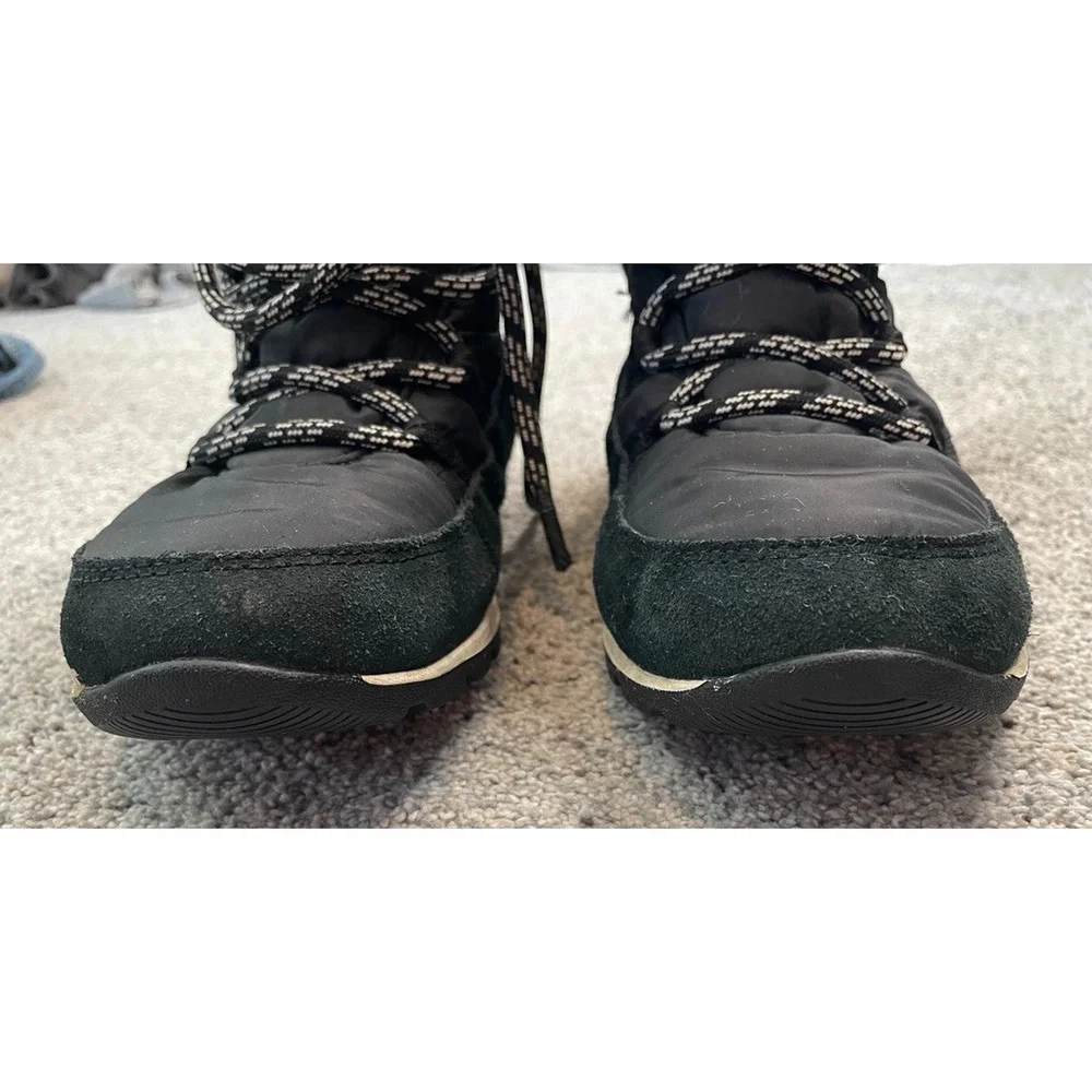 Sorel Women's Explorer Joan Waterproof Boots Sz 7.5 Suede Faux Fur Black Outdoor - Picture 4 of 16